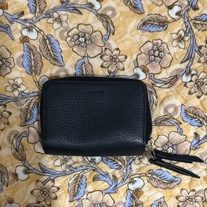 All Saints Black Leather Wallet